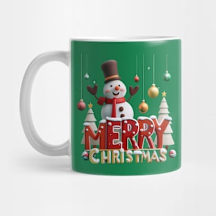 Snowman Wishing Merry Christmas Mug